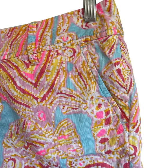 Lilly Pulitzer The Walsh Pink and Blue Shorts Fish Pattern - Picture 4 of 12